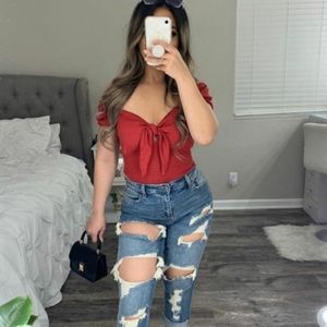 Rust color crop top 🌞🥂